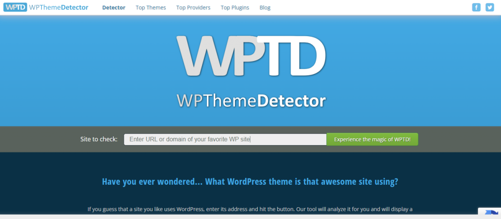 WordPress theme detector